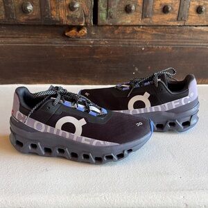 On Running Cloudmonster Black & Purple Running Shoes